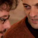 Giovanni Ceccarelli and Ferruccio Spinetti in studio recording tribute album to Ennio Morricone.
